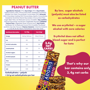 Peanut Butter & Cocoa Keto High Protein Bars (16x45g)