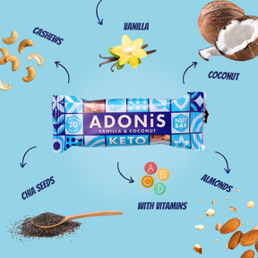 Barres Keto Nut Vanille & Noix de Coco (16x35g)