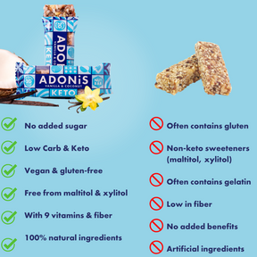 Barres Keto Nut Vanille & Noix de Coco (16x35g)